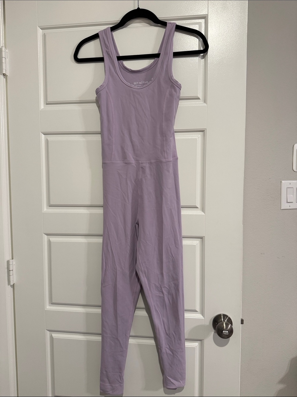 SET Active Lavender Tank Jumpsuit NEW XS